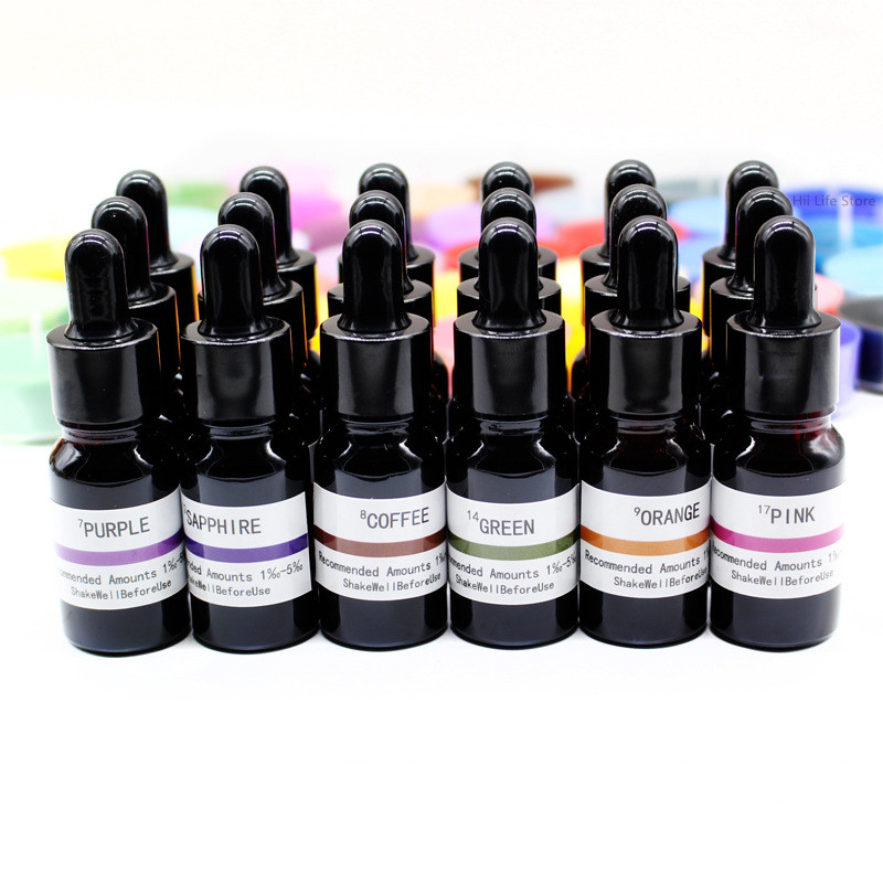 Resin Pigment Set - Tinte Líquido para Velas de 10