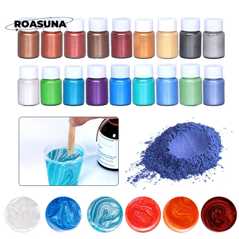 Polvo de perla de Mica de 24 c - Resin Pigment Set reseña y precio