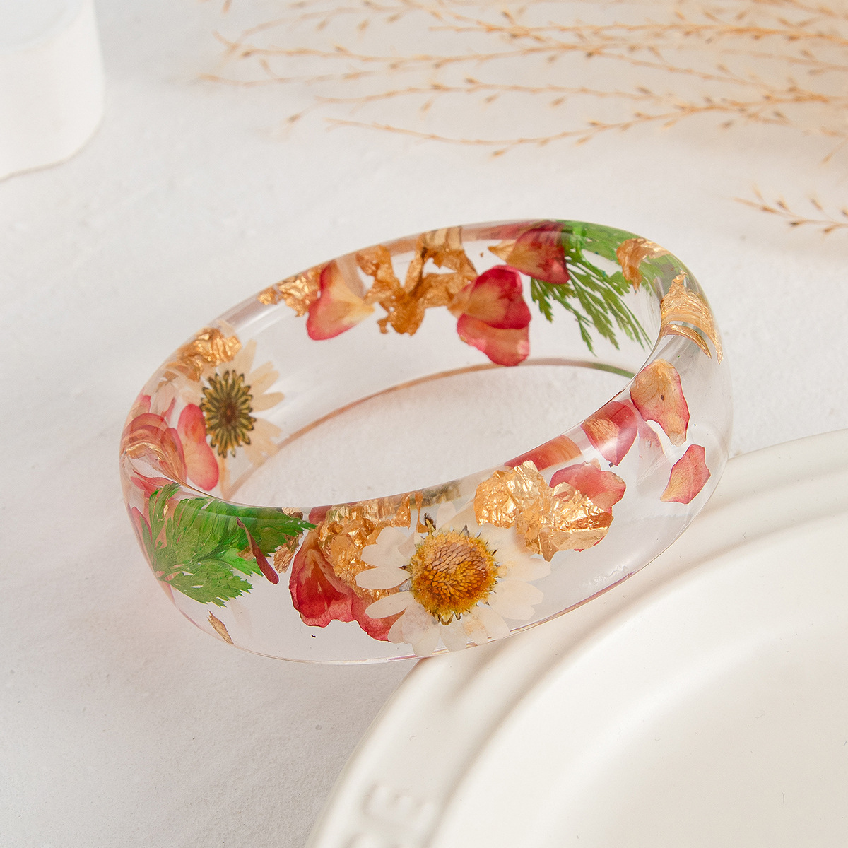 Brazalete ancho de acrílico tr - Dried Flower Bulk reseña y precio