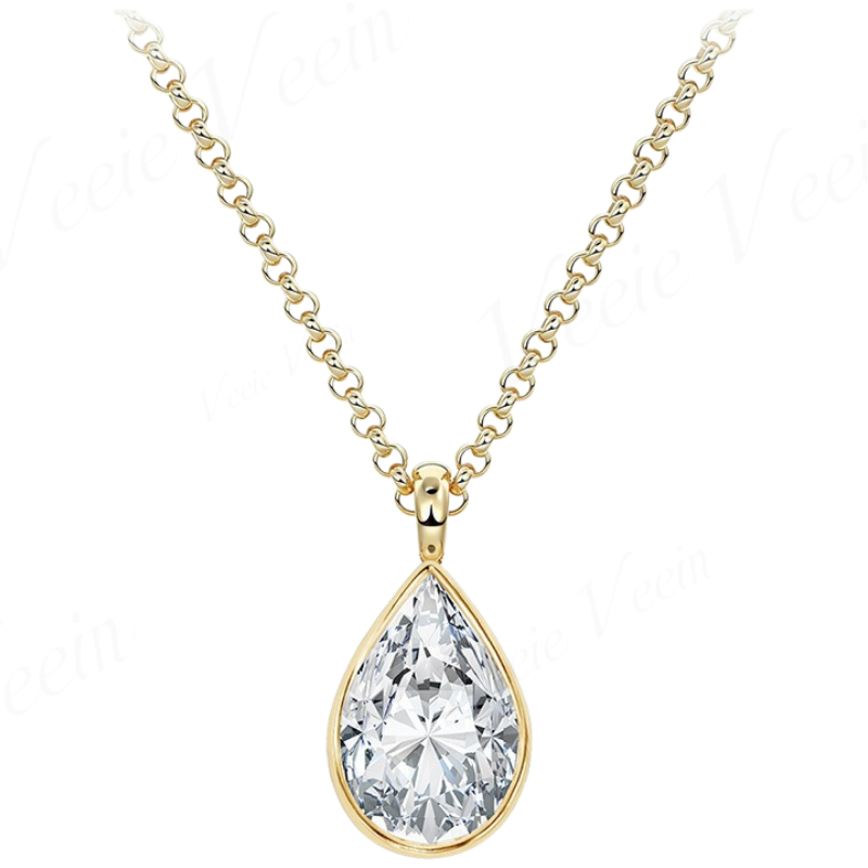 Collar con Colgante de Moissan - Bezels Set Pendant reseña y precio