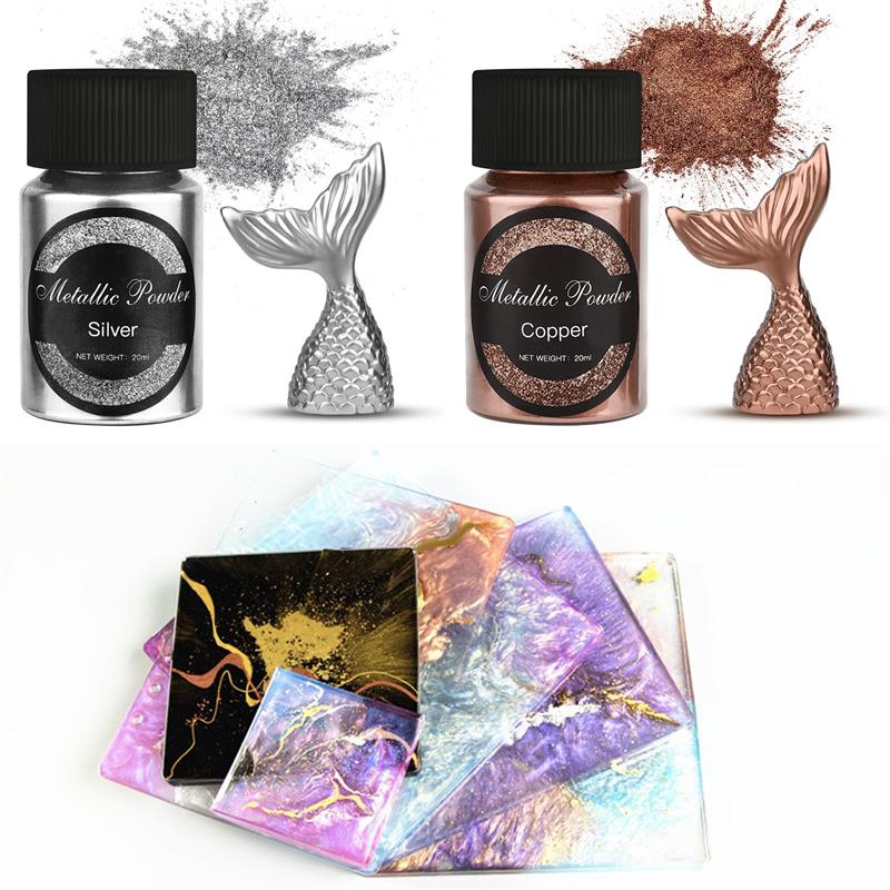20 Ml brillo metálico oro plat - Resin Pigment Set reseña y precio