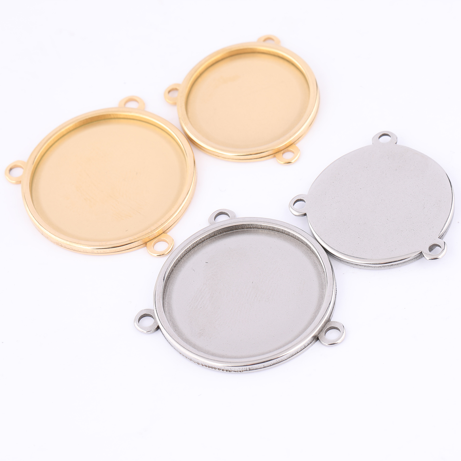 5 uds. De acero inoxidable cha - Bezels Set Pendant reseña y precio